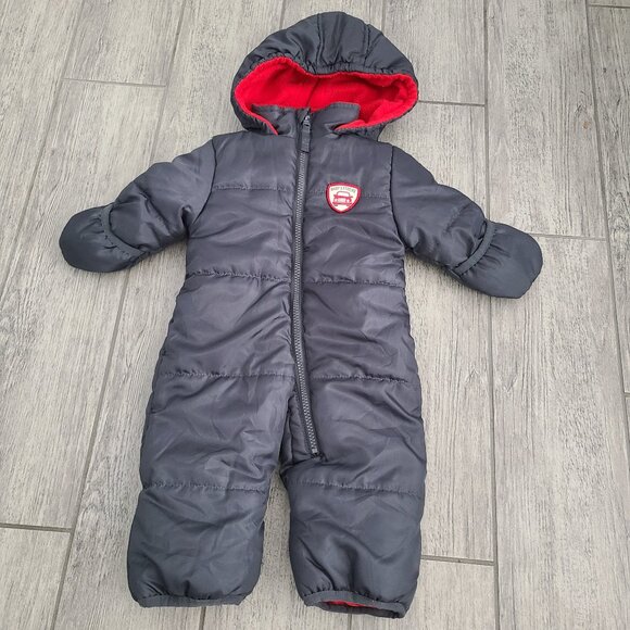 Other - BabyXtreme Baby Boy's Snow Infant Hooded Bodysuit Bunting Snowsuit grey sz 3-6M